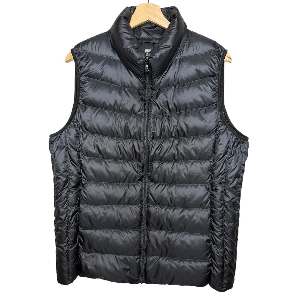 Uniqlo Ultra Light Down Fill Packable Puffer Vest Black XL Full Zip Lightweight